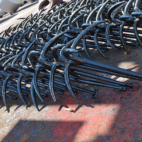 Slidstærkt, tungt skib, brugt marine type anker